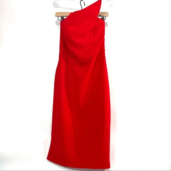 open lace back dress Nicole Bakti N1014 Silver Grey One Shoulder Dress Small / Grey main image 1